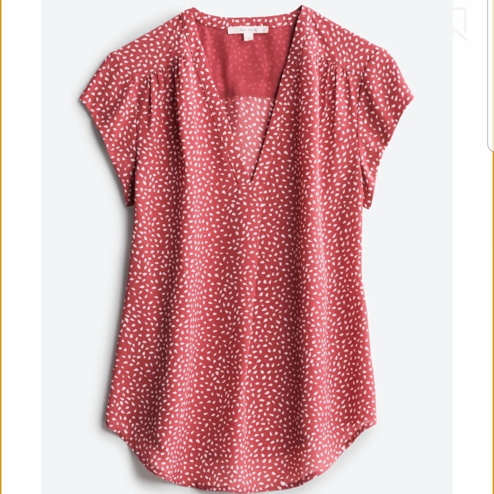 Fun 2 Fun Pink Blouse Petite Small - Picture 1 of 4